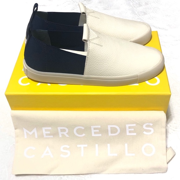 Mercedes Castillo Ivory Navy Arden Slip-On Sneaker - Picture 2 of 7